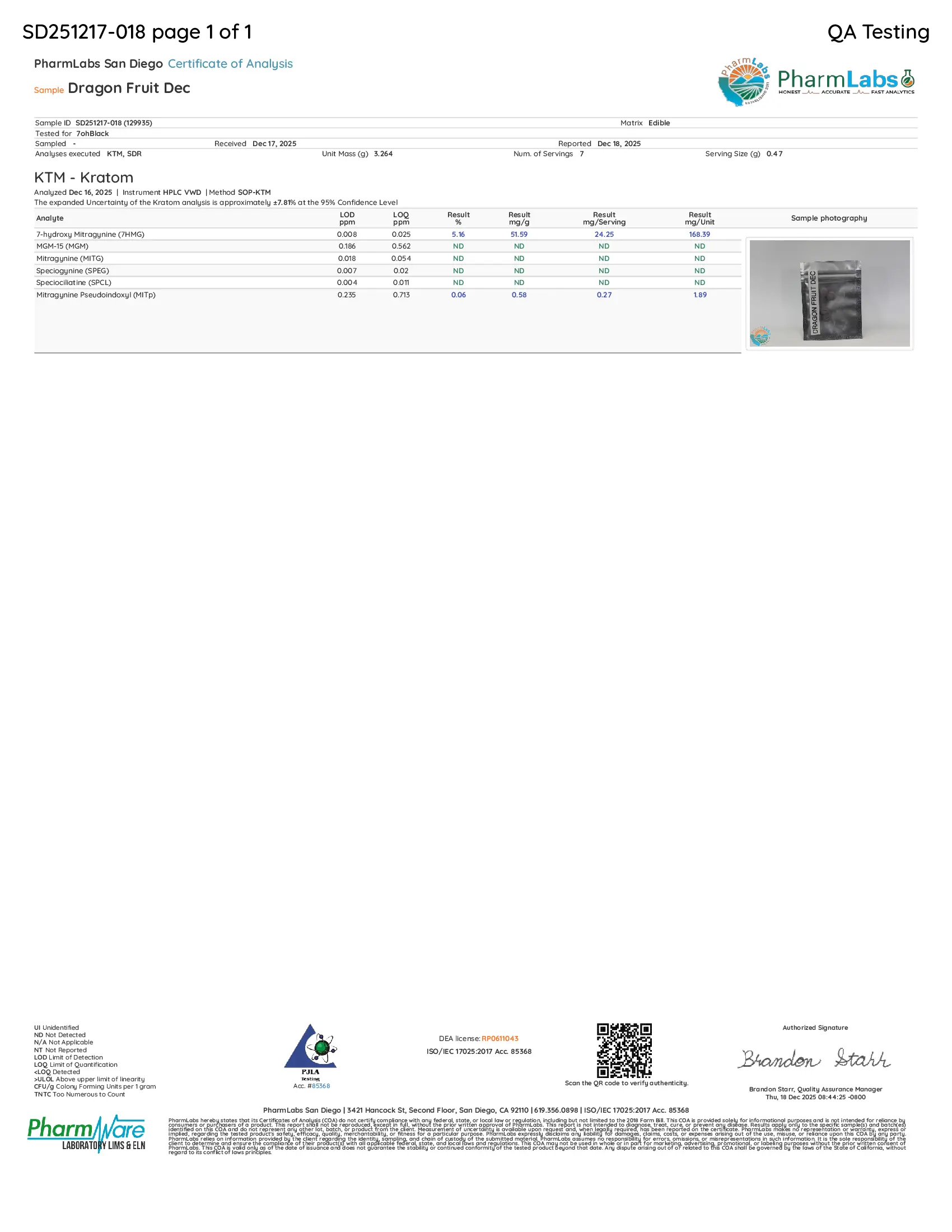 Dragon Fruit | 24.52mg Per Tablet BLACK